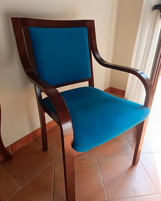 Poltrone in faggio e tessuto ignifughe impilabili