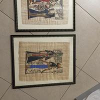 Coppia quadri stile egiziano