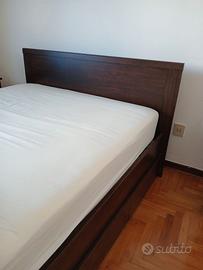 Letto alla francese IKEA BRUSALI legno marrone