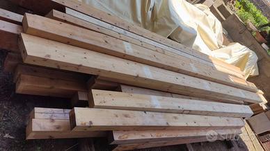 Travi legno lamellare 10x16 e 10x20 e staffe 10x14