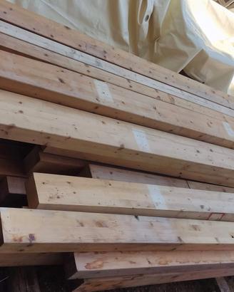Travi legno lamellare 10x16 e 10x20 e staffe 10x14