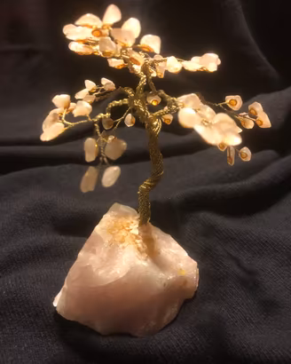 Albero della vita in quarzo rosa