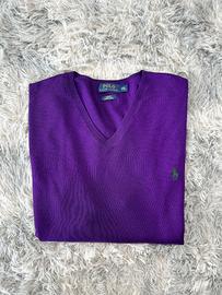 Maglione Polo Ralph Lauren Lana Merino Viola XXL