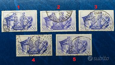 50c. REGNO 1941 Fratellanza d'armi italo-tedesca