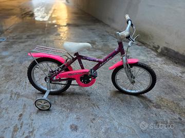 Bicicletta bambina con rotelle 4-6 anni