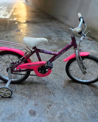 Bicicletta bambina con rotelle 4-6 anni