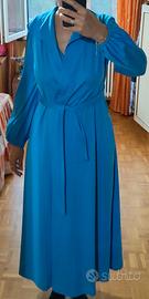 Vestaglia Donna Vestibilità Abito Soprabito Blu.