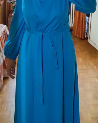 Vestaglia Donna Vestibilità Abito Soprabito Blu.