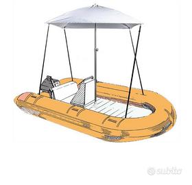 Ombrellone Parasol pieghevole per barca - grigio