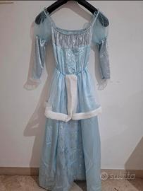 Vestito da principessa dei ghiacci per bambina 7–9