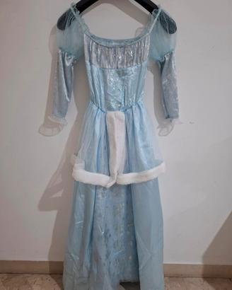 Vestito da principessa dei ghiacci per bambina 7–9