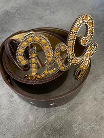 Cintura donna D&G con strass bronzo/oro