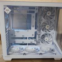 White PC case, Antec c5 + 7x120mm ARGB Pwm fans