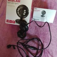 webcam videocamera fotocamera luci regolabili mic