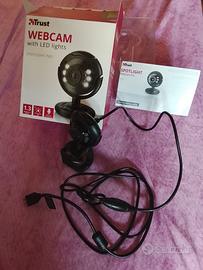 webcam videocamera fotocamera luci regolabili mic