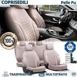 SET COPRISEDILI per Fiat Panda in PELLE Beige