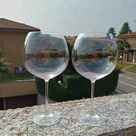 2 calici da vino bicchieri in cristallo