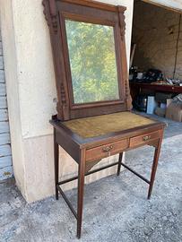 Antiquariato Tavolo gioco + specchio