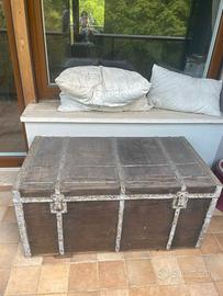 Cassapanca legno e ferro