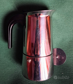 Caffettiera 5/6 tazze acciaio inox vintage