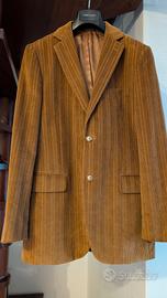 Blazer Uomo Elegante Sartoriale in Velluto a Coste