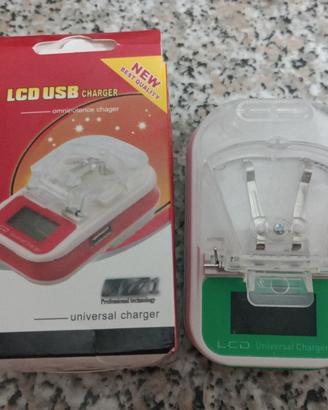 Caricabatterie universale usb-lcd
