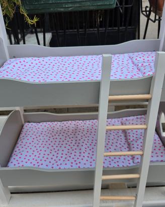 lettino a castello per bambole 