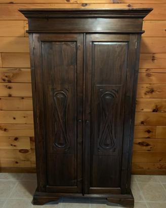 Armadio stile coloniale in teak