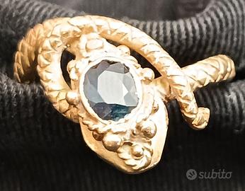 anello oro serpente 