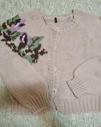 Cardigan donna beige taglia M Benetton