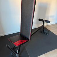 PANCA FITNESS CON SUPPORTO GAMBE REGOLABILE