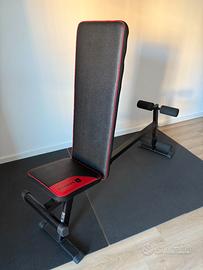 PANCA FITNESS CON SUPPORTO GAMBE REGOLABILE