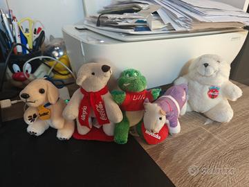 vari peluche pubblicità anni 90