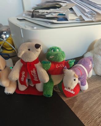 vari peluche pubblicità anni 90