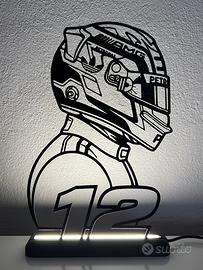 Kimi Antonelli Lampada LED Silhouette fan