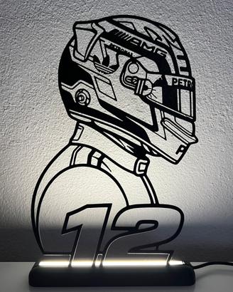 Kimi Antonelli Lampada LED Silhouette fan