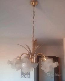 lampadario elegante dorato 