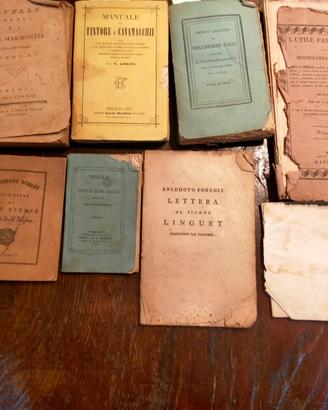 3° Lotto libri e opuscoli antichi