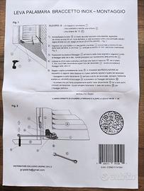 Leva PALAMARA braccetto inox dx/sx