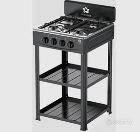 CUCINOTTO DA CAMPEGGIO CUCINA 4 FUOCHI NERO