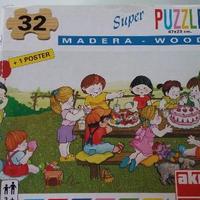 Puzzle compleanno in legno