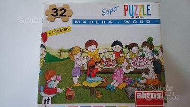 Puzzle compleanno in legno