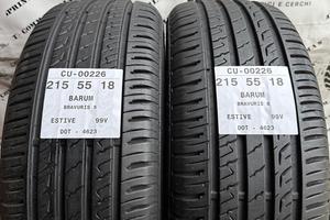 2 PNEUMATICI 215/55 R18 BARUM ESTIVE SEMINUOVE