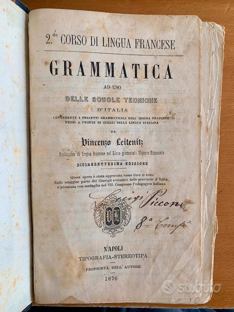 Antico libro di GRAMMATICA FRANCESE - 1876 - Libri e Riviste In vendita a  Napoli