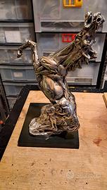 Cavallo Ramp.Laminato argento "OTTAVIANI" H 32x 16