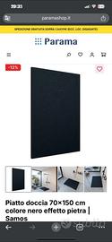 Black stone effect shower tray 70*150cm