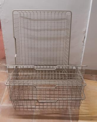 cestelli con binario, estraibile per armadio IKEA
