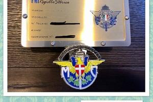 Porta targa e stemma fmi kit viti - targa oro