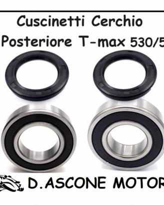 2 CUSCINETTI RUOTA POSTERIORE E PARAOLI TMAX 530 5