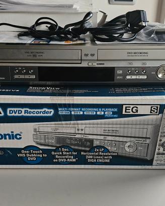 Panasonic DMR-ES30V DVD e VHS Combo Box e accessor